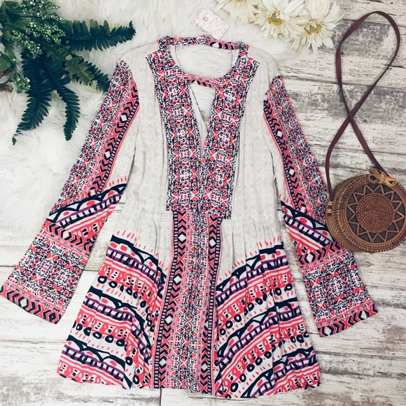 Free People Dresses & Skirts - NEW Free People Indie Print Ivory Tegan Tunic